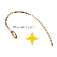 3 Pairs Rose Gold Plated Stainless Steel Curved Marquise Earring Hooks - Ear Wires - Hypoallergenic Tarnish Resistant