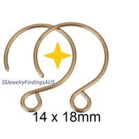 2 Pairs Rose Gold Plated Stainless Steel 8/10 Closed Hoop Hook Ear-wire Hypoallergenic Tarnish Resistant