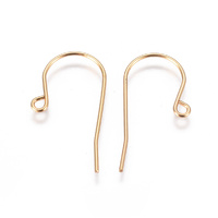 Stainless Steel Gold Plated Earring Shepherd Hook Earwires  Hypoallergenic Tarnish Resistant