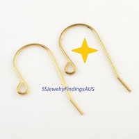 3 Pairs Stainless Steel Gold Plated Earring Hooks Earwires shepherd hook earwires Hypoallergenic Tarnish Resistant