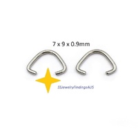 50 Pieces Stainless Steel 9x7mm Open Triangle Link Jump Rings Hypoallergenic Tarnish Resistant - jewellery making supplies Australia