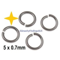 200 Pieces 5mm Stainless Steel Jump Ring 21 Gauge 0.7mm Hypoallergenic Tarnish Resistant - jewellery making supplies Australia