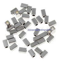 10 Pieces 8x3mm Stainless Steel Rectangle Beads Hypoallergenic Tarnish Resistant - jewellery making supplies Australia