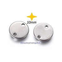 30 Pieces 10mm Stainless Steel Round Linking Connector Rings Charms Hypoallergenic Tarnish Resistant - jewellery making supplies Australia