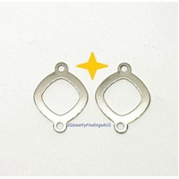25 Pieces 19x14mm Stainless Steel Linking Connector Rings Charms Hypoallergenic Tarnish Resistant - jewellery making supplies Australia