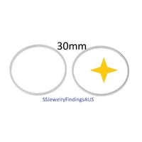10 Pieces Stainless Steel Linking Ring Circle 30mm Hypoallergenic Tarnish Resistant - jewellery making supplies Australia
