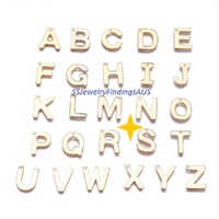 1 Set (26pcs) Stainless Steel Letter Charms A-Z Hypoallergenic Tarnish Resistant - jewellery making supplies Australia