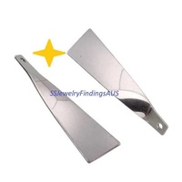 2 Pieces Stainless Steel Twisted Offset Rectangle Charm tag Hypoallergenic Tarnish Resistant - jewellery making supplies Australia