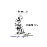 10 Pieces Zinc Alloy Kangaroo Animal Charm Pendant Australian Animals - jewellery making supplies Australia