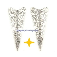 2 Pieces Stainless Steel Arrow/Love heart/Triangular Flat Pendant Single hole Hypoallergenic Tarnish Resistant