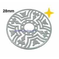 4 Pieces Stainless Steel "Queens crown⋄" Connector Filigree Pendant Hypoallergenic Tarnish Resistant