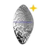 2 Pieces Stainless Steel "floating leaves" Flat Oval Pendant Hypoallergenic Tarnish Resistant - jewellery making supplies Australia
