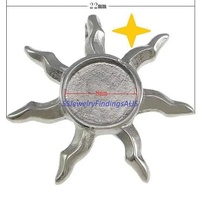 1 Piece Stainless Steel cabochon Setting Star/Sun Hypoallergenic Tarnish Resistant - jewellery making supplies Australia