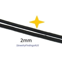 3 meters 2mm Black Leather cord - jewellery making supplies Australia