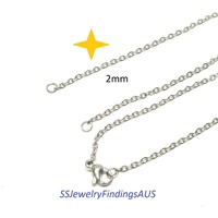 4 Strands Stainless Steel Necklaces with Double Open Jump Ring Ends Hypoallergenic Tarnish Resistant - jewellery making supplies Australia