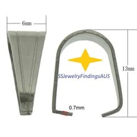 40 Pieces Stainless Steel Large Pinch Bail 13mm Hypoallergenic Tarnish Resistant - jewellery making supplies Australia