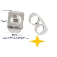 200 Pieces Stainless Steel Earring Tension Locking nuts 1mm Hole Hypoallergenic Tarnish Resistant