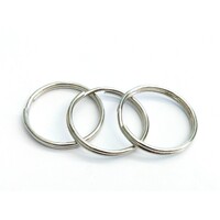 50 x 10mm Steel Split Rings _ Key Rings