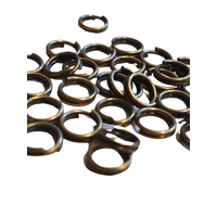 100 x 5mm Antique Bronze Split Key  Rings - Steel