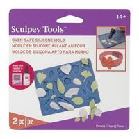 Flowers  2pc - Sculpey Flexible Push Mold