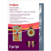 Sculpey Clay Floral Silk Screens 3pc
