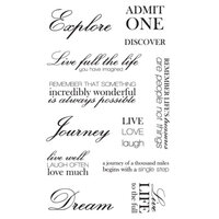 1 x Life Sentiments - KaiserCraft Clear Stamp 15cm x 10cm