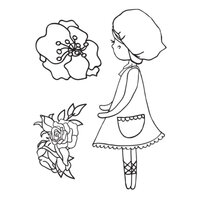 1 x Blooms - Lil' Primrose - KaiserCraft Clear Stamp 10cm x 7.7cm