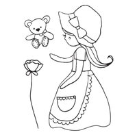 1 x Picnic - Lil' Primrose - KaiserCraft Clear Stamp 10cm x 7.7cm