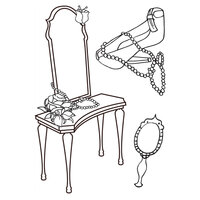 1 x Dress Up - Lil' Primrose - KaiserCraft Clear Stamp 10cm x 7.7cm