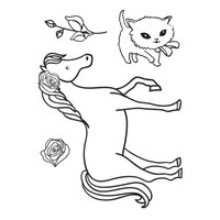 1 x Best Friends - Lil' Primrose - KaiserCraft Clear Stamp 10cm x 7.7cm
