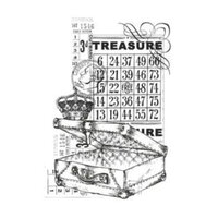 1 x Treasure - Vintage - KaiserCraft Clear Stamp 10cm x 7.7cm