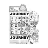 1 x Journey - Vintage - KaiserCraft Clear Stamp 10cm x 7.7cm
