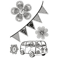 1 x Hopscotch - KaiserCraft Clear Stamp 15cm x 10cm