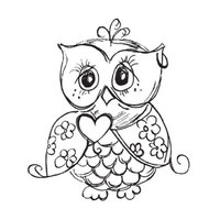 1 x Owl - KaiserCraft Mini Clear Stamp