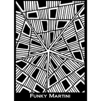 1 x Funky Martini - Silk Screens by Helen Breil