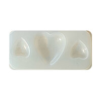 Silicone Mold - Assorted Hearts 3 on 1