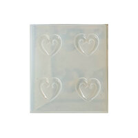Silicone Mold - Scroll Hearts 4 on 1
