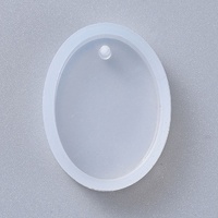 1 x 25mm Oval Pendant Silicone Molds - Polymer Epoxy Resin Casting