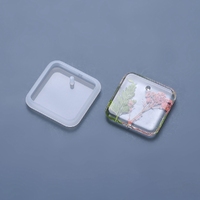 1 x Silicone Mold - Single Square Pendant