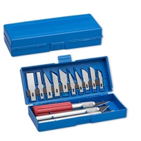 1 x Hobby knife Set 1-1/4 x 1/4 to 1-3/4 x 1/2 inch Steel Blades. 13-pieces
