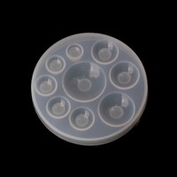 1 x Silicone Resin Mold  for Round 9 sizes 1cm - 3cm - Polymer Clay - Resin - Wax