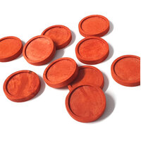 25mm Wood Bezel Trays Bright Cherry Choose your Qty