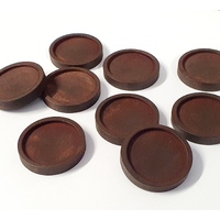25mm Wood Bezel Trays - Dark Brown! Choose your Qty