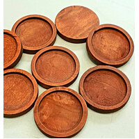 25mm Wood Bezel Trays - Cherry Colour  Choose your Qty