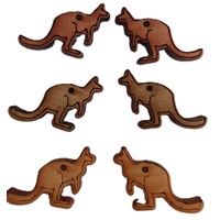 20mm Simple Kangaroo Pendants - Made from Tasmanian Timbers