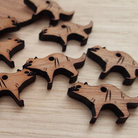 Tasmanian Devils Drops - 24mm Native Animals in Native Timbers