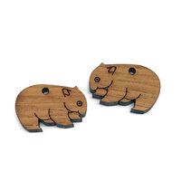 Simple Wombat Drops - 24mm Native Animals in Native Timbers