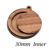 30mm Round Embroidery Frame Pendant Settings Laser Cut