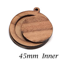 45mm Round Embroidery Frame Pendant Settings Laser Cut