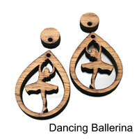 39mm Dancing Ballerina in Teardrop - Walnut